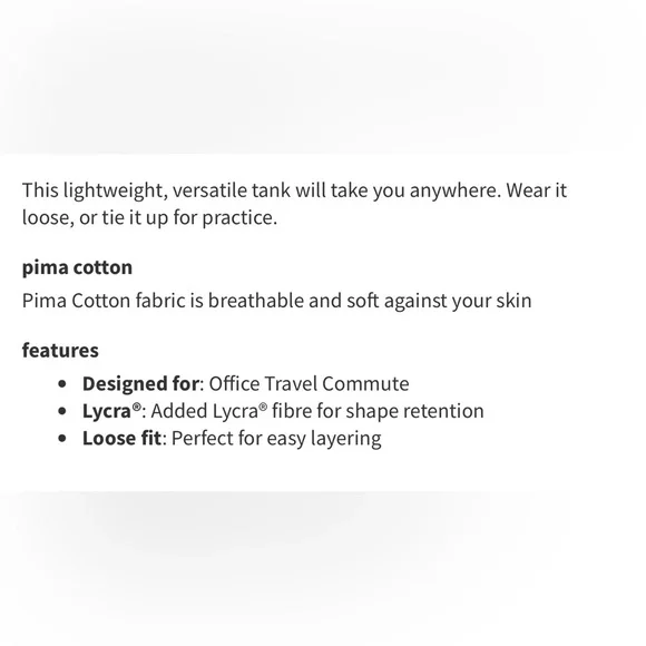 Lululemon To The Point Tank NWOT gray size 12 - Picture 5 of 8